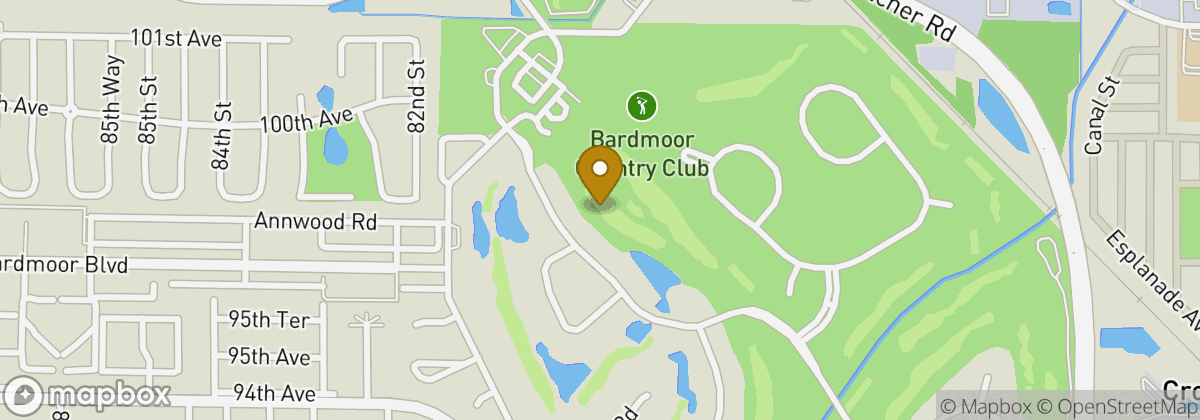 Map location: Bardmoor Country Club