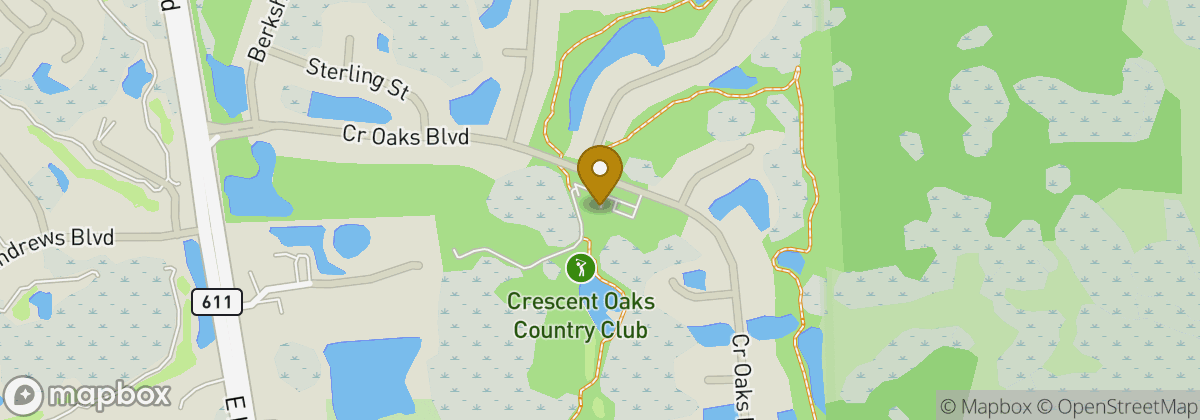 Map location: Crescent Oaks Golf Club