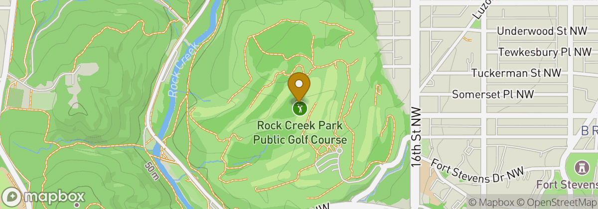 Map location: Rock Creek Park Public Golf Course
