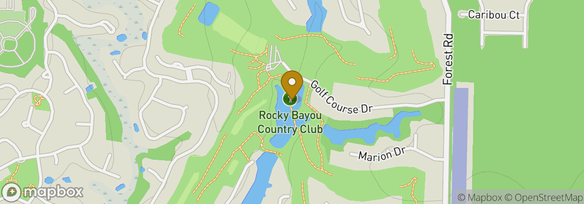 Map location: Rocky Bayou Country Club