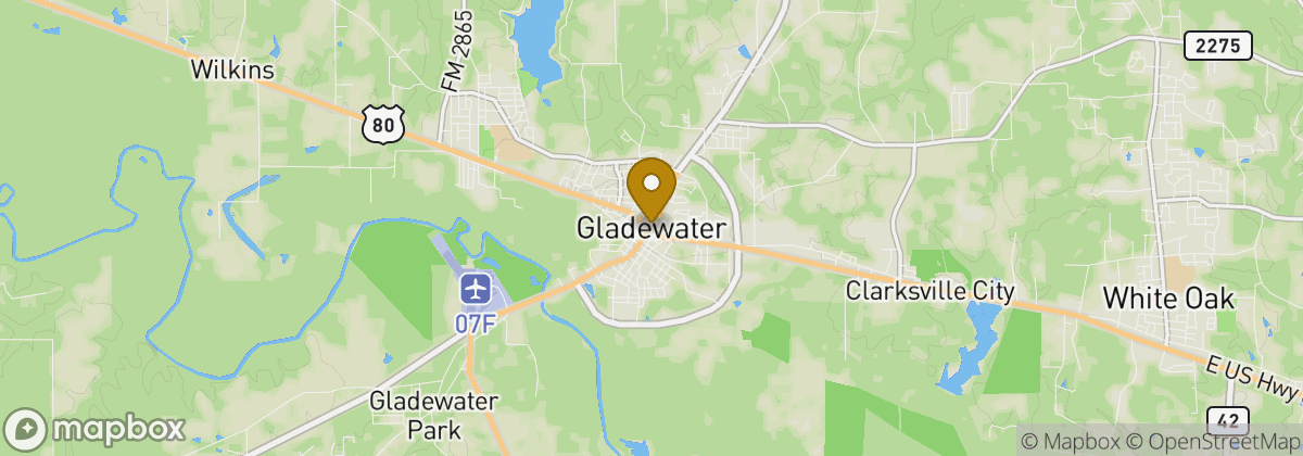 Map location: Gladewater