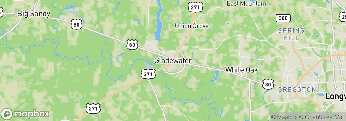 Map: Gladewater, TX