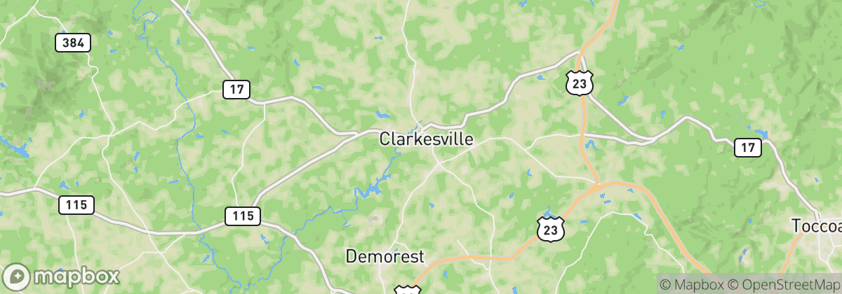 Map: Clarkesville, GA