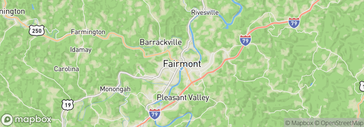 Map: Fairmont, WV