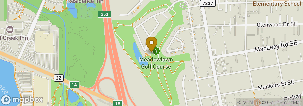 Map location: Meadowlawn Golf Course