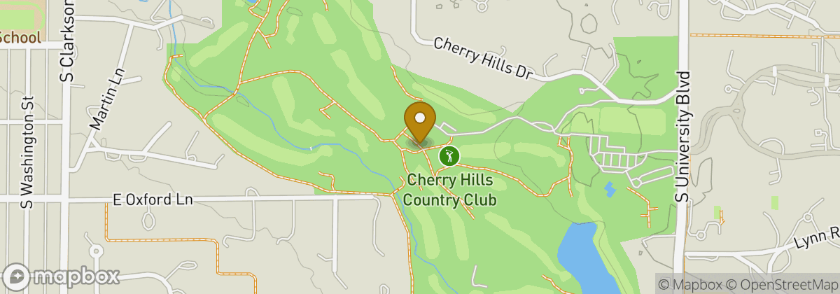 Map location: Cherry Hills Country Club