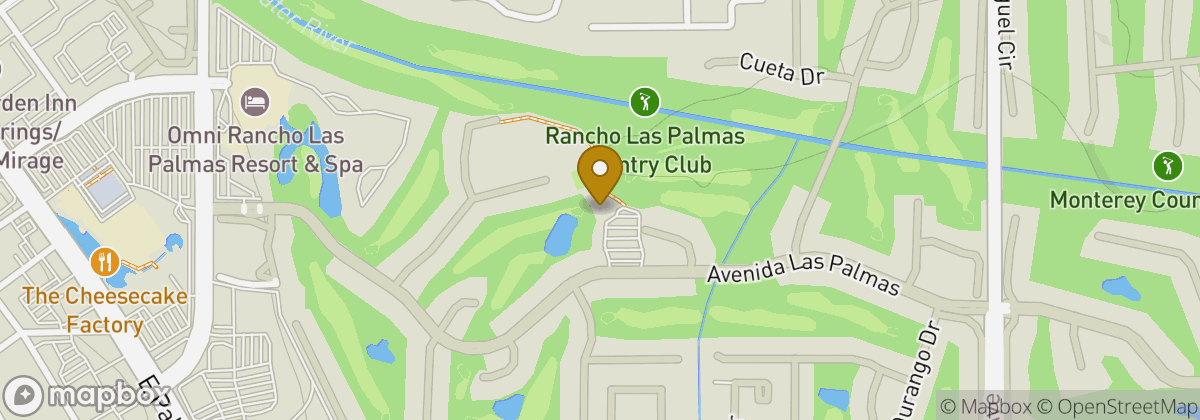 Map location: Rancho Las Palmas Country Club