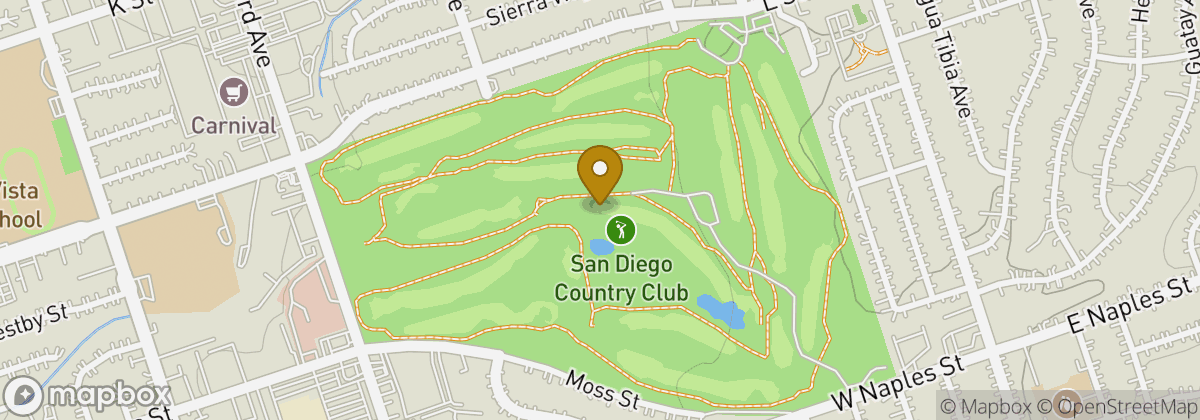 Map location: San Diego Country Club