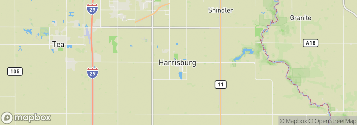 Map: Harrisburg, SD