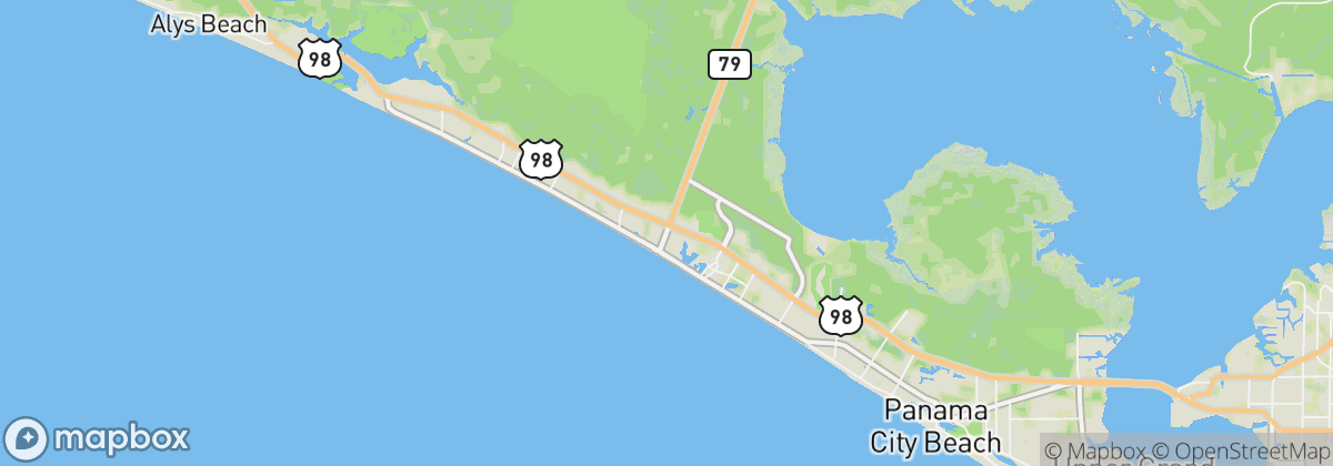Map: Panama City Beach, FL