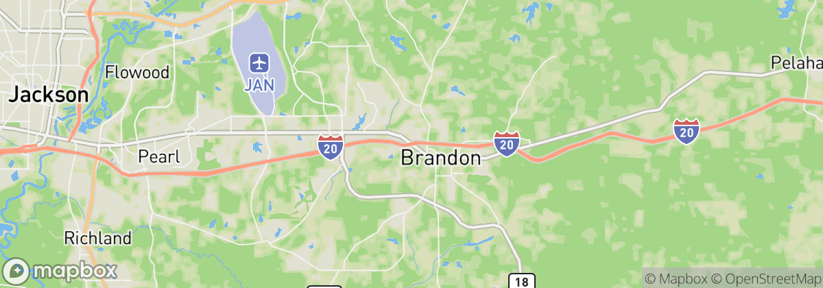 Map: Brandon, MS