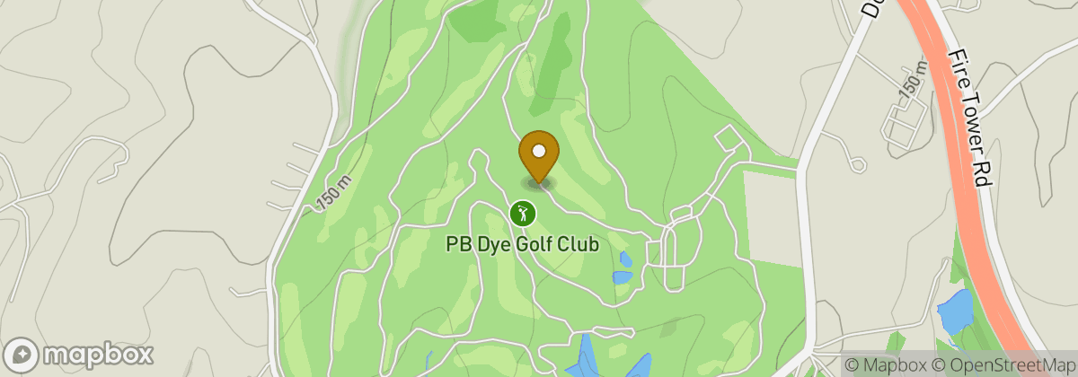 Map location: PB Dye Golf Club