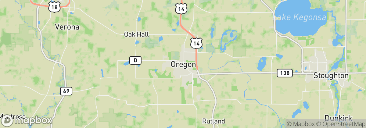 Map: Oregon, WI