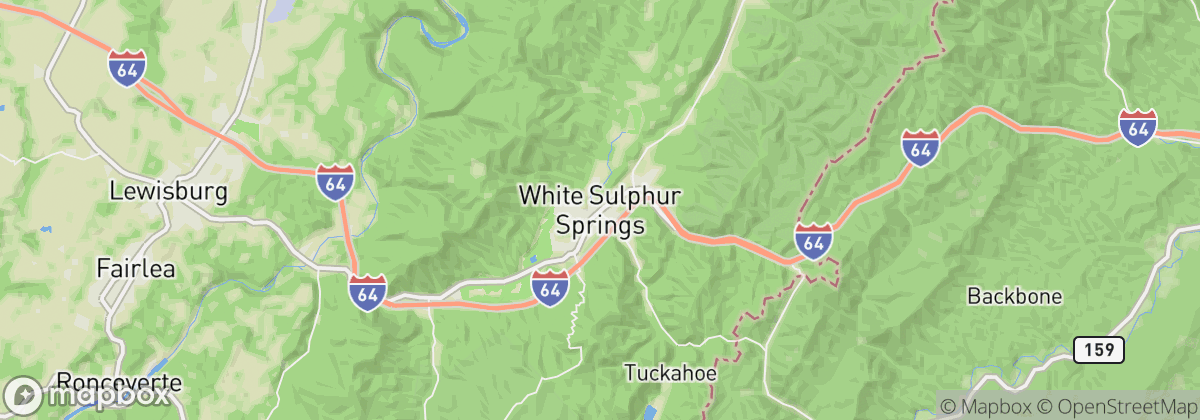 Map: White Sulphur Springs, WV