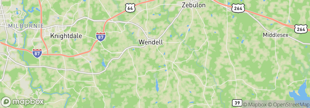 Map: Wendell, NC
