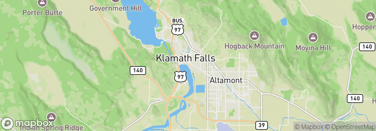 Map: Klamath Falls, OR