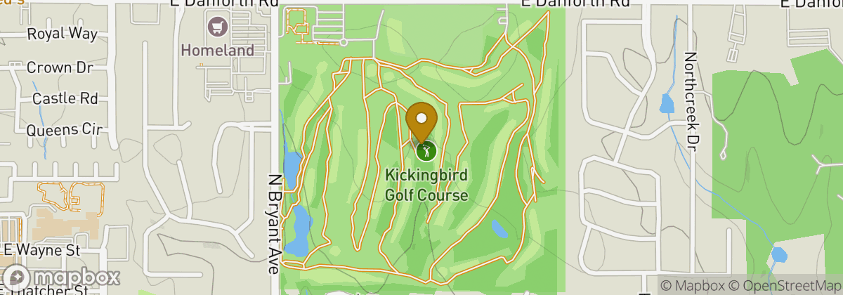 Map location: Kickingbird Golf Course
