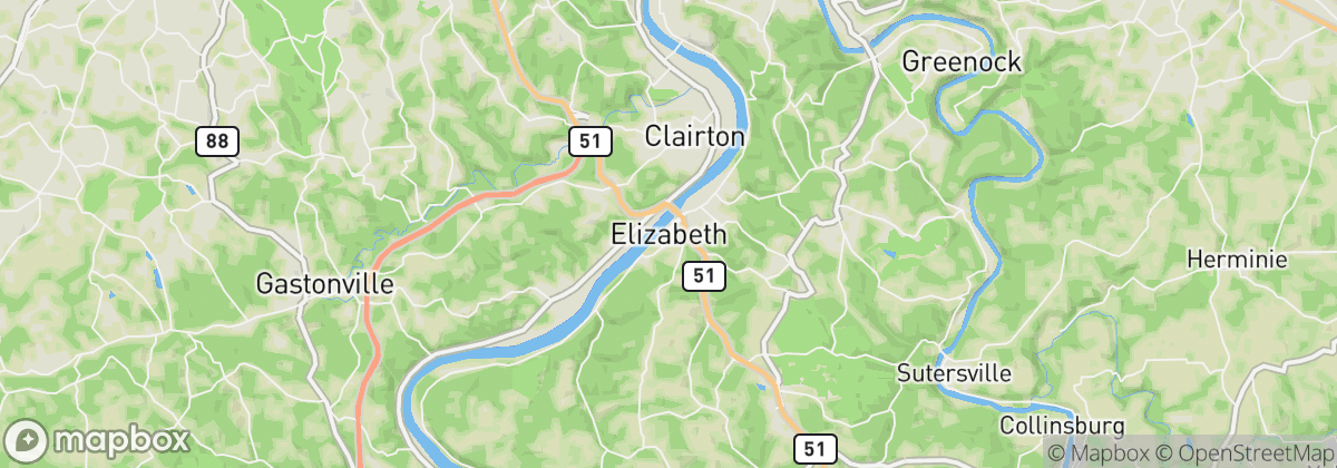 Map: Elizabeth, PA
