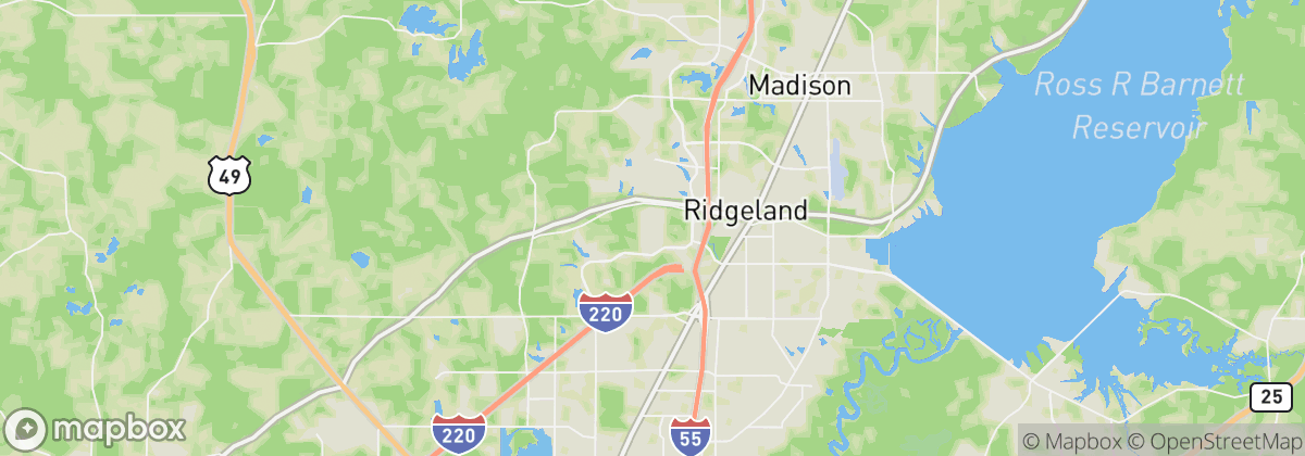Map: Ridgeland, MS