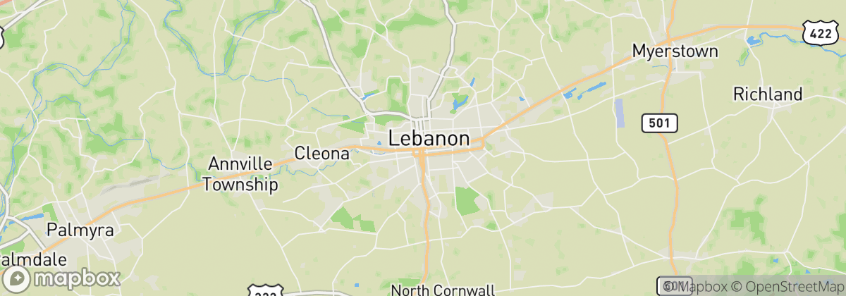 Map: Lebanon, PA