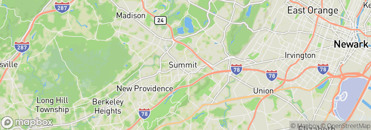 Map: Summit, NJ