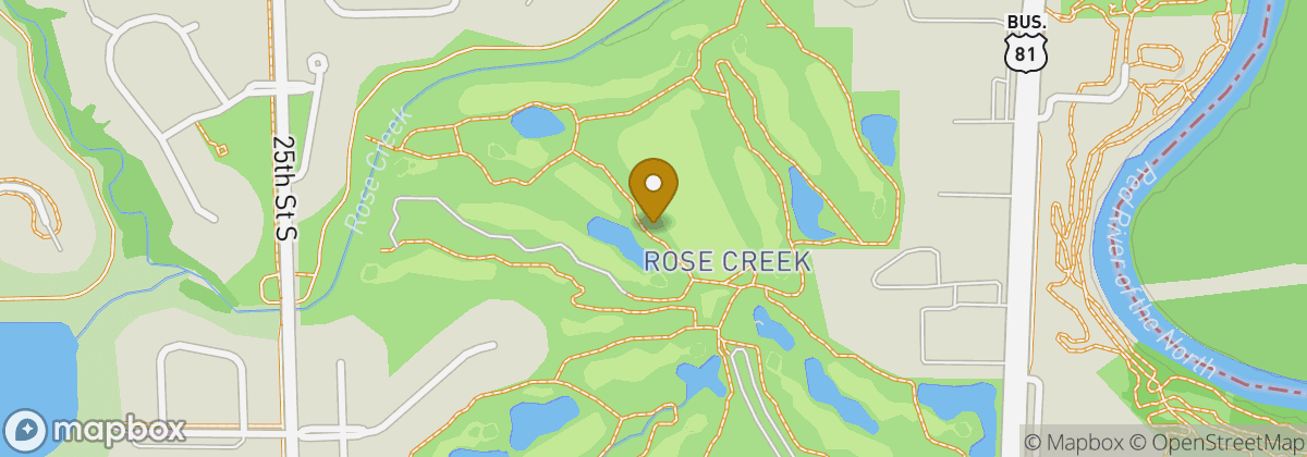 Map location: Rose Creek Golf Course