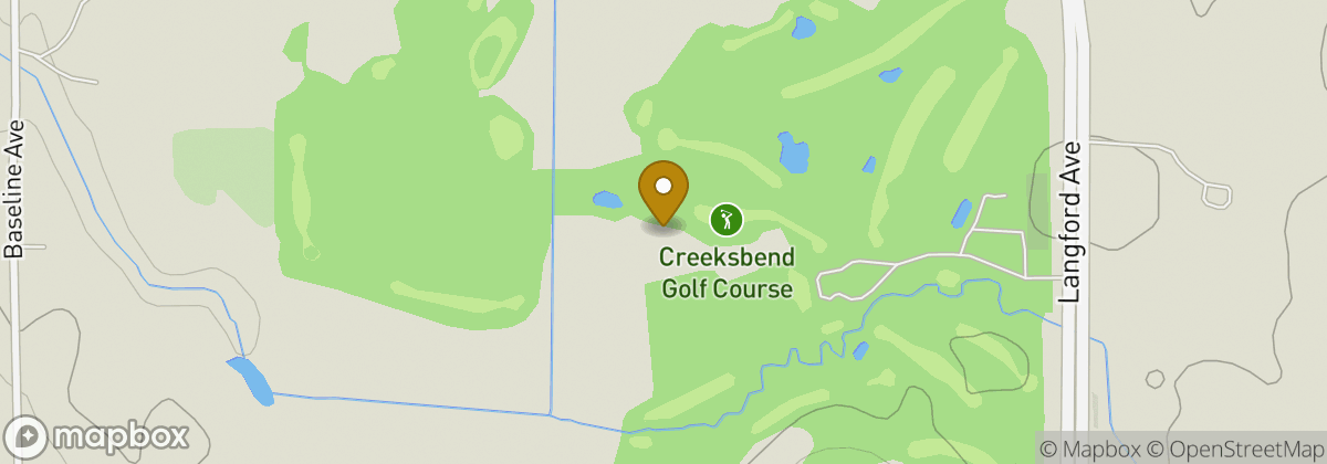Map location: Creeksbend Golf Course