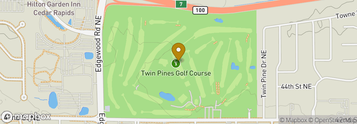 Map location: Twin Pines Golf Course