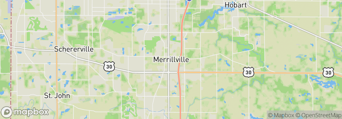 Map: Merrillville, IN