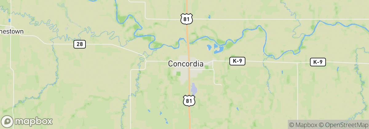 Map: Concordia, KS