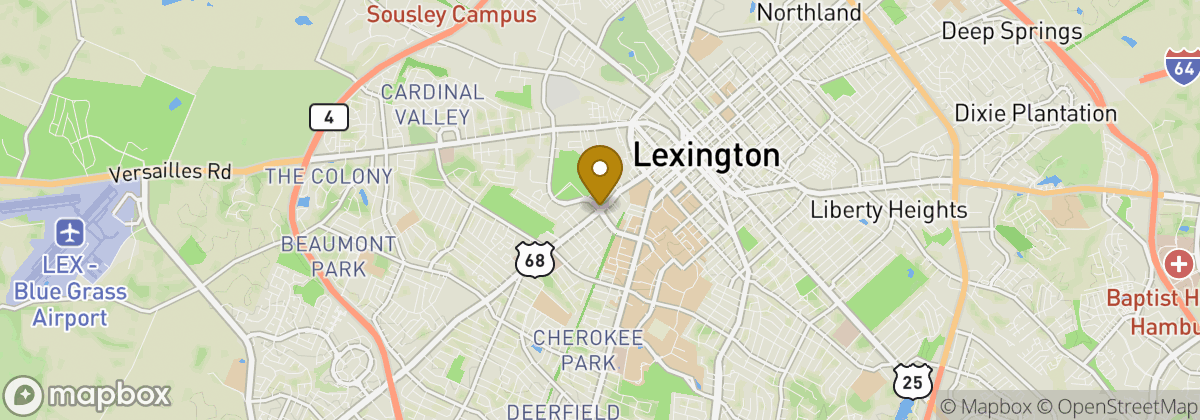Map location: Lexington