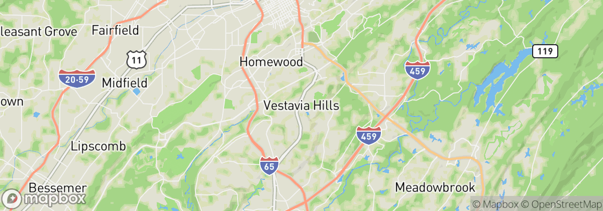 Map: Vestavia Hills, AL