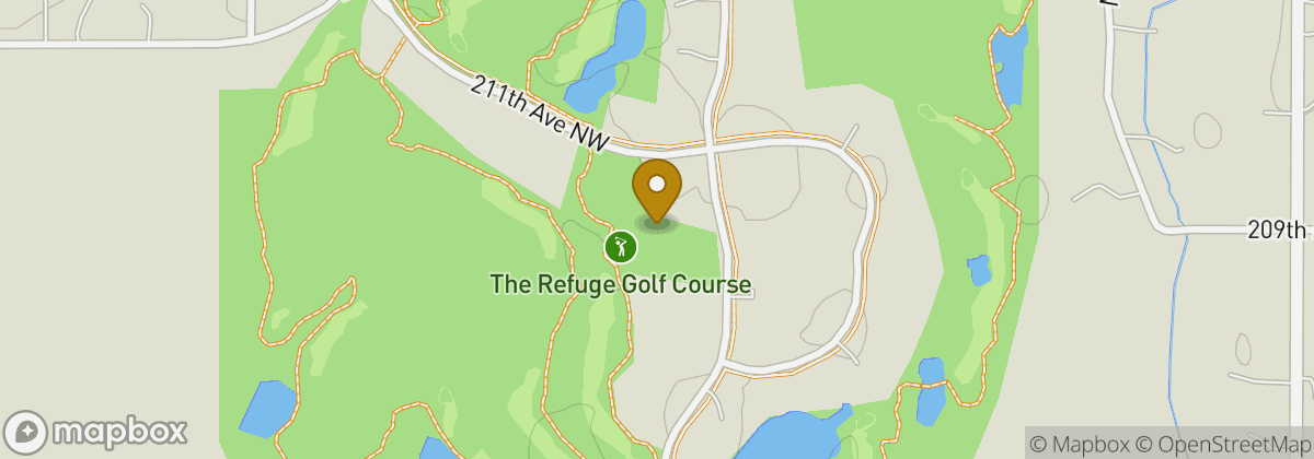 Map location: The Refuge Golf Course