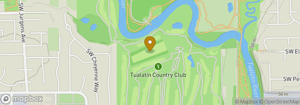 Map location: Tualatin Country Club