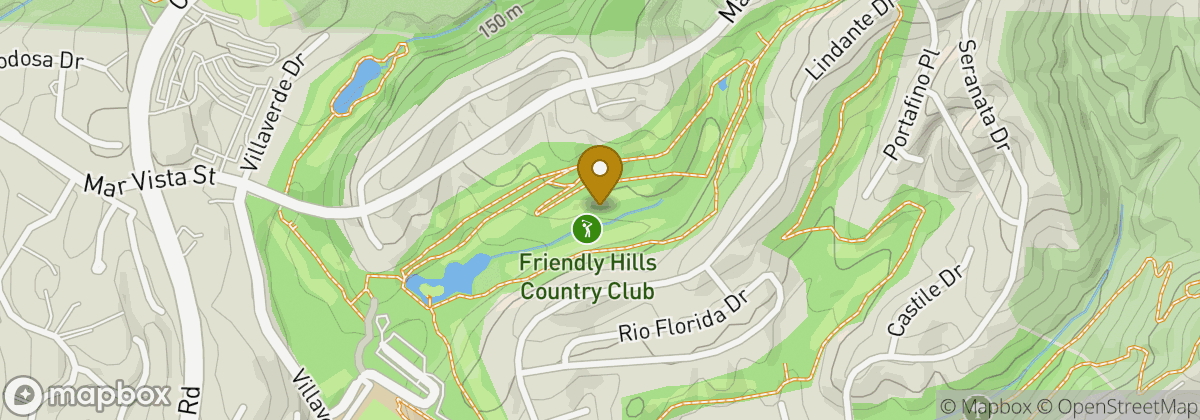 Map location: Friendly Hills Country Club