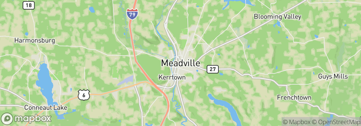 Map: Meadville, PA