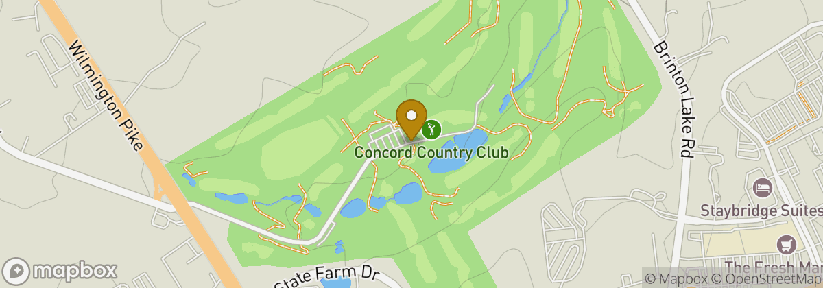 Map location: Concord Country Club