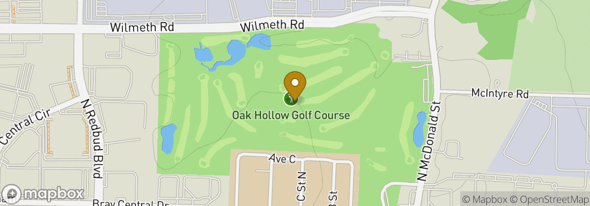 Map location: Oak Hollow Golf Course