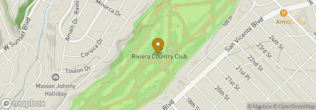 Map location: Riviera Country Club