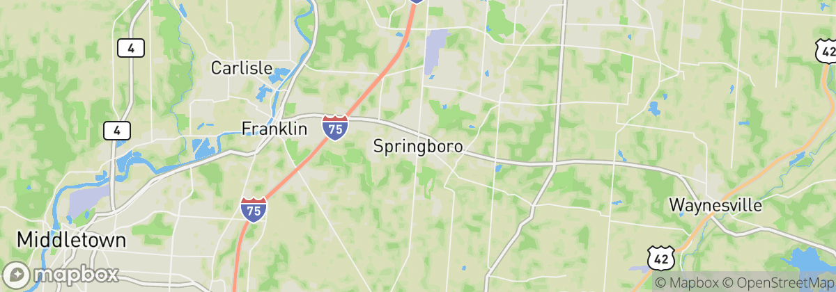 Map: Springboro, OH