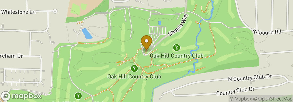 Map location: Oak Hill Country Club