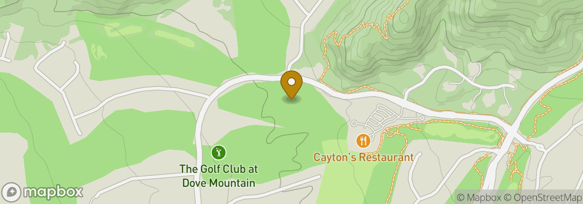 Map location: The Golf Club at Dove Mountain