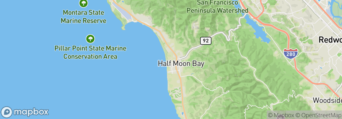 Map: Half Moon Bay, CA