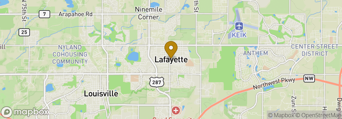 Map location: Lafayette