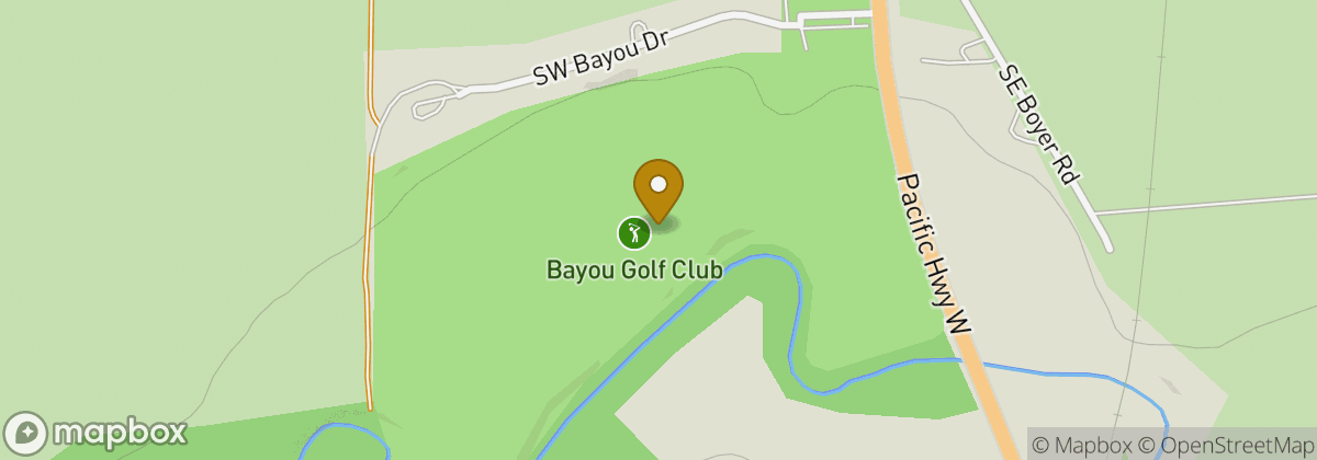 Map location: Bayou Golf Club