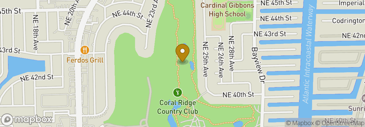 Map location: Coral Ridge Country Club