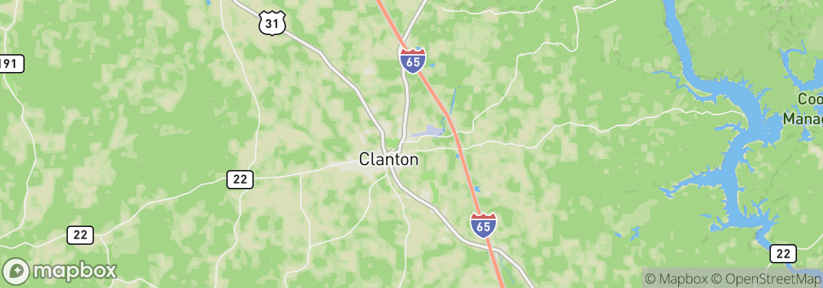 Map: Clanton, AL