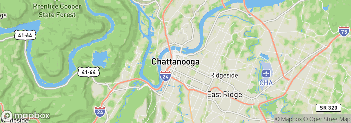 Map: Chattanooga, TN