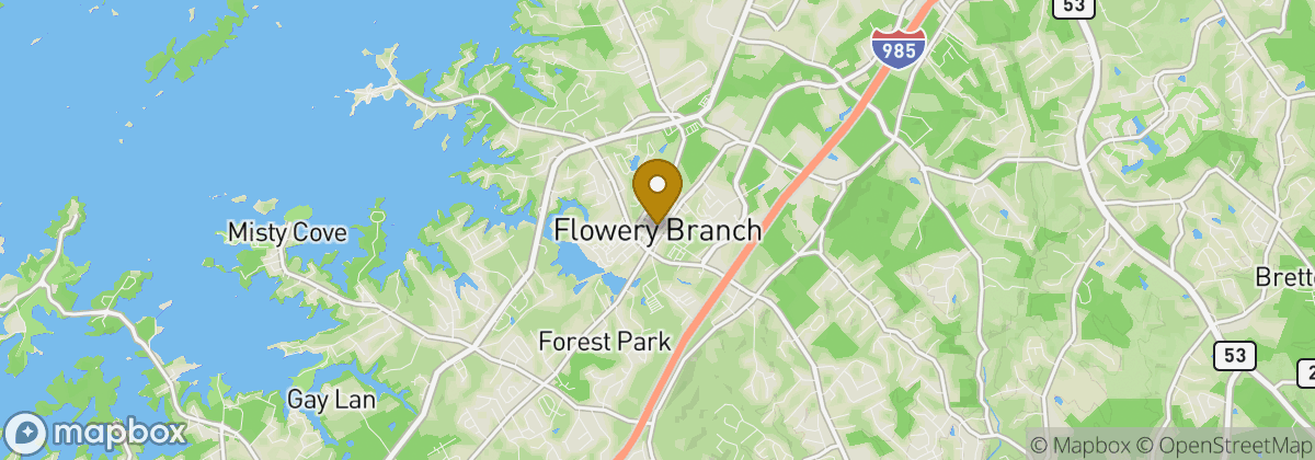 Map location: Flowery Branch