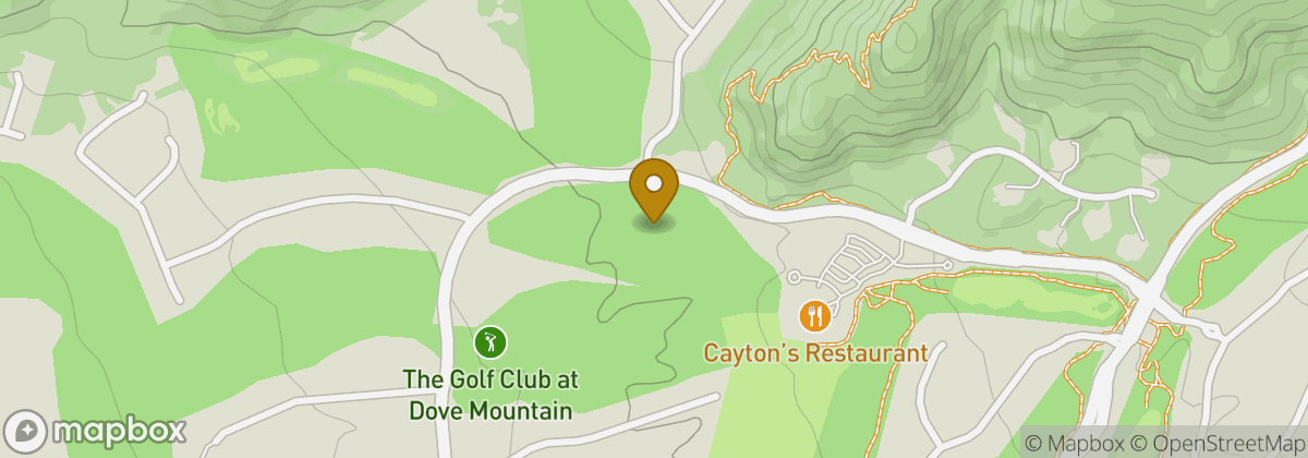 Map location: The Golf Club at Dove Mountain